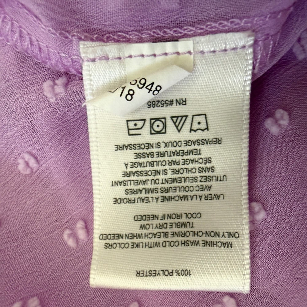 Express x Rocky Barnes Lilac Dot Sheer Maxi Dress Small Fairycore Ethereal Boho - Picture 6 of 7